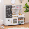 Children Pretend Toy Kitchen Playset Wooden Kids Play Kitchen Toy Set