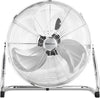 20" Chrome Gym Floor Fan with 3 Speeds and Adjustable Fan Head, Standing Metal