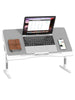 Laptop Bed Table with Drawer Adjustable Angle Height Folding Legs