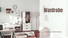 2 Door Wardrobe Modern Wardrobe with 3 Drawer and Hanging Rod for Bedroom Brown