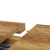 Extendable Dining Table 120-160x80x66cm with Brazilian Walnut Top and Star Legs