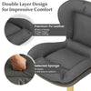 Adjustable Bar Stool Set of 2 Leather Swivel Dining Chair Upholstered Bar Stool