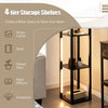 Floor Lamp with Shelves Tall standing Light with 3-Levet Dimmable LED Bulbs