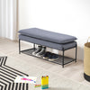 Shoe Rack Linen Padded Seating Bench Hallway Storage Organiser Holder Stand