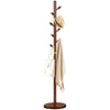 Wooden Coat Rack Freestanding Tree Stand Heavy Duty Coat Hanger Stand w/8 Hooks