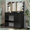 Dressing Table Vanity Makeup Desk Set with 3-Color LED Lighted Mirror And Drawer