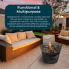Mesh Fire Pit Black Garden & Patio Log Burner Outdoor Heater Modern Basket
