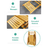 Folding Bamboo Rocking Armchair Office Garden Sun Lounger Recliner Relax Seat