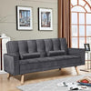 Modern Velvet Sofa Bed 3 Seater Click Clack Sofa Settee Recliner Couch Wooden