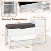 White Shoe Storage Bench Shoe Rack Stand with Flip Top Storage