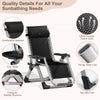 NAIZEA Outdoor Padded Lawn Recliner Zero Gravity Chair Folding Chaise Chairs