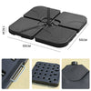 Set of 4 Outdoor Umbrella Cantilever Parasol Base Stand Sand Water Filled Weight