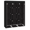 Fabric Canvas Wardrobe Clothes Storage Cupboard Hanging Rail Shelving Practical