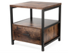 Oak & Tea Bedside Table Storage Nightstand Sofa End Side Table 45-2-540