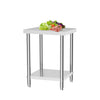 Commercial Stainless Steel Catering Table Work Bench Worktop Backsplash / Wheel