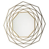 Mirror Large Hexagon Wall Antique Vintage Gold Metal Frame Modern 3D Mirror 92cm
