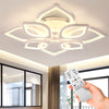 Modern Chandelier LED Ceiling Lamp White Frame Light Living Room Pendant Yjdocfc