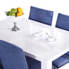 Modern Rectangular Dining Table White High Gloss MDF Wood Kitchen 120x80x75cm
