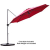 3.3m Patio Offset Cantilever Umbrella Outdoor Round Hanging Market Parasol