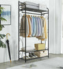 Metal Clothing Rack Hanging Rail Open Wardrobe Coat Stand with Shelves