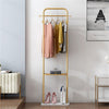 Heavy Duty Metal Coat Rack Stand Stable Marble Clothes Rail Hall Tree Wire Shelf