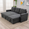 Panana Corner Sofa Bed with Storage PU Leather/Fabric Universal Corner Chaise