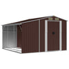 ShCuShan Metal Garden Shed, Galvanized Storage House,Garden Shed Brown V4W5