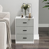 3 Drawer Wooden Bedroom Bedside Cabinet Furniture Storage Nightstand Side Table