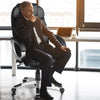 Ergonomic Computer Desk Chair w/ Adjustable Height & Upholstered Seat