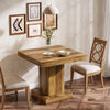 31.5-Inch Square Dining Table for 4, Farmhouse Kitchen Table with Pedestal Base