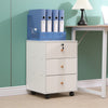 White Mobile 3 Drawers Filing Pedestal Cabinets File Chest Storage Wooden Office
