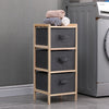 Slim 3 Drawers Storage Unit Organizer for Living Room Snack Storage Shelf Tall