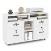 File Cabinet Mobile Lateral Filing Storage Organizer-White