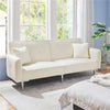 Modern Fabric Sofa Bed 3 Seater Click Clack Living Room Recliner Couch Sofa Grey