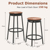 Set of 2 360° Swivel Bar Stools Height Adjustable Kitchen Stools 74/61cm