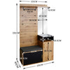 Coat Rack, Coat Stand with Shoe Storage Bench and Mirror for Hallway, Entrance