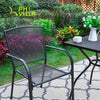5PC Outdoor Dining Set Garden Patio Furniture - 4 Stackable Chairs &Square Table