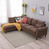 L-Shaped Corner Sofa, Sectional Couch with Built-in USB Port Chaise