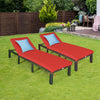 6-Positions Adjustable Rattan Sun Lounger Deck Chaise Sunbed w/Removable Cushion