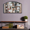 Large Window Garden Mirror Wall Mounted Metal Frame Floral Indoor Outdoor Decor