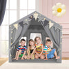 Indoor Toddler Tent 3-4 Kids Large Play Tent House w/Star Lights-Grey