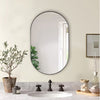 Oval Industrial Vanity Wall Makeup Mirror Framed Living Room Bathroom Decor