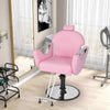 Barber Chair Reclining Salon Chair 360°Swivel Hair Styling Chair-Pink