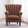 Victorian Retro Wing Back Armchair Accent Oyster Fireside Sofa Lounge Tub Chair
