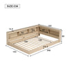 Wooden Storage Bed Frame With Slats and Shelves 4ft6 Double for Kids, Teenagers
