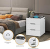 Bedside Table with Wireless Charging Station & 2 USB Port, LED Smart Nightstand