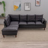 L-Shaped Corner Sofa, Sectional Couch with Built-in USB Port Chaise