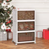 3 Tier Foldable Storage Boxes with Lid Collapsible Home Clothes Organizer Box