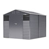 XLarge Grey 8.5 ft x8 ft Apex Garden Shed Tool Storage House Bike Shelter Metal