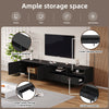 MODERN TV UNIT STAND CABINET SIDEBOARD WITH DRAWER STORAGE & OPEN SHELVES BLACK